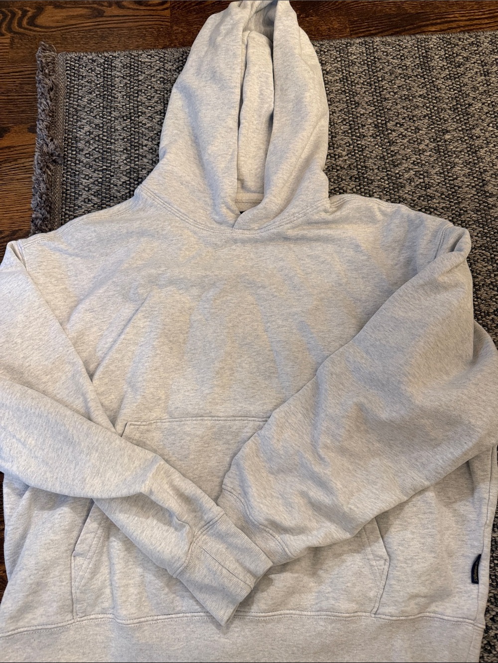 American Eagle Outfitters Light Gray Pullover Hoodie